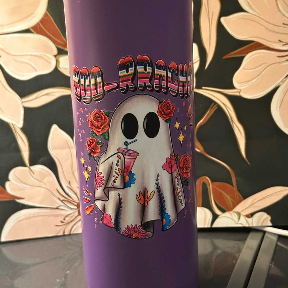 Purple Ghost Themed Tumbler